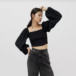 Urban Outfitters Claudia Blouse in Black